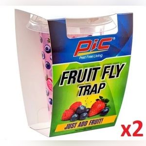 2pk - PIC New Fruit Fly Trap Killer Cup & Traps NON TOXIC Indoor Outdoor